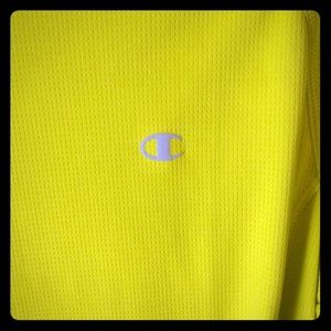 Champion Double Dry LS Neon Yellow Shirt